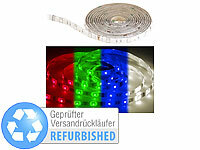 Luminea RGBW-LED-Streifen-Erweiterung LAX-206, 2 m, 240 lm, Versandrückläufer; WLAN-LED-Streifen-Sets weiß 