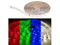 Luminea RGBW-LED-Streifen-Erweiterung LAX-206, 2 m, 240 lm, warmweiß, IP44; WLAN-LED-Streifen-Sets weiß WLAN-LED-Streifen-Sets weiß 