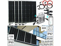 revolt 600W (4x150W) MPPT-Balkon-Solaranlage + 800W On-Grid-Wechselrichter; Solarpanels Solarpanels 