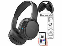 auvisio Smartes Over-Ear-Headset mit Bluetooth 5.3, Akku, App, Equalizer; Over-Ear-Headsets mit Bluetooth, MP3-Player & Radio Over-Ear-Headsets mit Bluetooth, MP3-Player & Radio Over-Ear-Headsets mit Bluetooth, MP3-Player & Radio Over-Ear-Headsets mit Bluetooth, MP3-Player & Radio 