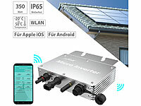 revolt WLAN-Mikroinverter für Solarmodule, 350 W, App, geprüft (VDE-Normen); Solarpanels, Solarpanels faltbar Solarpanels, Solarpanels faltbar 