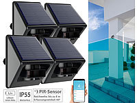 Luminea Home Control 4er-Set Outdoor-PIR-Sensoren, Solarpanel, App, IP55, ZigBee-kompatibel; WLAN-Wassermelder mit App-Benachrichtigungen WLAN-Wassermelder mit App-Benachrichtigungen WLAN-Wassermelder mit App-Benachrichtigungen WLAN-Wassermelder mit App-Benachrichtigungen 