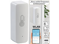 Luminea Home Control WLAN-Temperatur & Luftfeuchtigkeits-Sensor mit App & Sprachsteuerung; ZigBee-Boden-Temperatur- und Feuchtigkeits-Sensoren mit App, WLAN-Universal-Fernbedienungen mit Display, App, Thermo- und Hygrometer ZigBee-Boden-Temperatur- und Feuchtigkeits-Sensoren mit App, WLAN-Universal-Fernbedienungen mit Display, App, Thermo- und Hygrometer ZigBee-Boden-Temperatur- und Feuchtigkeits-Sensoren mit App, WLAN-Universal-Fernbedienungen mit Display, App, Thermo- und Hygrometer ZigBee-Boden-Temperatur- und Feuchtigkeits-Sensoren mit App, WLAN-Universal-Fernbedienungen mit Display, App, Thermo- und Hygrometer 