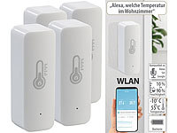 Luminea Home Control WLAN-Temperatur & Luftfeuchtigkeits-Sensor mit App, 4er-Set; ZigBee-Boden-Temperatur- und Feuchtigkeits-Sensoren mit App, WLAN-Universal-Fernbedienungen mit Display, App, Thermo- und Hygrometer ZigBee-Boden-Temperatur- und Feuchtigkeits-Sensoren mit App, WLAN-Universal-Fernbedienungen mit Display, App, Thermo- und Hygrometer ZigBee-Boden-Temperatur- und Feuchtigkeits-Sensoren mit App, WLAN-Universal-Fernbedienungen mit Display, App, Thermo- und Hygrometer ZigBee-Boden-Temperatur- und Feuchtigkeits-Sensoren mit App, WLAN-Universal-Fernbedienungen mit Display, App, Thermo- und Hygrometer 