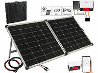 revolt Solarstrom-Set: MPPT-Laderegler mit 240-Watt-Solarmodul, bis 20 A, App; 2in1-Solar-Generatoren & Powerbanks, mit externer Solarzelle 2in1-Solar-Generatoren & Powerbanks, mit externer Solarzelle 2in1-Solar-Generatoren & Powerbanks, mit externer Solarzelle 