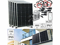 revolt Solar-Set: 800-Watt-Mikroinverter, 6x 150-W-Solarmodul, Einspeisekabel; Solarpanels, Solarpanels faltbar Solarpanels, Solarpanels faltbar 