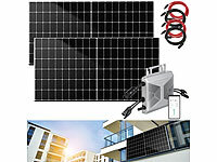 revolt Solar-Set: WLAN-Mikroinverter mit 2x 430-W-Solarmodul, TOPCon-Zellen; Solarpanels Solarpanels 
