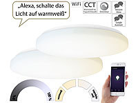 Luminea Home Control 2er-Set WLAN-LED-Deckenleuchten für Amazon Alexa&Google Assistant, 36W; WLAN-USB-Stimmungsleuchten mit RGB + CCT-LEDs und App WLAN-USB-Stimmungsleuchten mit RGB + CCT-LEDs und App WLAN-USB-Stimmungsleuchten mit RGB + CCT-LEDs und App 