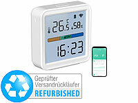 Luminea Home Control Thermometer WLAN App, Thermometer WiFi Sensor; ZigBee-Boden-Temperatur- und Feuchtigkeits-Sensoren mit App, WLAN-Gateways mit Bluetooth ZigBee-Boden-Temperatur- und Feuchtigkeits-Sensoren mit App, WLAN-Gateways mit Bluetooth ZigBee-Boden-Temperatur- und Feuchtigkeits-Sensoren mit App, WLAN-Gateways mit Bluetooth