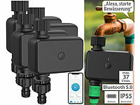 Royal Gardineer 4er-Set programmierbarer Bewässerungscomputer mit Bluetooth 5 & App; Bewässerungscomputer mit Multi-Schlauch-Anschlüssen Bewässerungscomputer mit Multi-Schlauch-Anschlüssen 