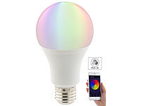 Luminea Home Control WLAN-LED-Lampe, komp. mit Amazon Alexa & Google Assistant, E27, RGBW; WLAN-LED-Filament-Lampe E27 weiß 