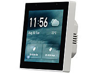Luminea Home Control Einbau-Smarthome-Zentrale, 4"/10,2cm Touchscreen, WLAN, ZigBee-Gateway; WLAN-Gateways mit Bluetooth WLAN-Gateways mit Bluetooth WLAN-Gateways mit Bluetooth WLAN-Gateways mit Bluetooth 