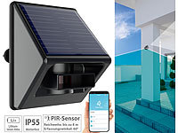 Luminea Home Control Outdoor-PIR-Sensor mit ZigBee-WLAN-Gateway und Solarpanel, IP55