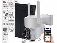 VisorTech 2K-Funk-Pan-Tilt-Kamera mit Solarpanel für Rekorder DSC-500.nvr & -V2; Überwachungskameras (Funk) Überwachungskameras (Funk) Überwachungskameras (Funk) Überwachungskameras (Funk) 