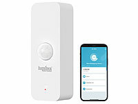 Luminea Home Control Funk Bewegungsmelder, Infrarot Bewegungsmelder; WLAN-Steckdosen mit Stromkosten-Messfunktion WLAN-Steckdosen mit Stromkosten-Messfunktion WLAN-Steckdosen mit Stromkosten-Messfunktion 