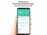 ; WLAN-Temperatur- & Luftfeuchtigkeits-Sensoren mit App-Auswertungen WLAN-Temperatur- & Luftfeuchtigkeits-Sensoren mit App-Auswertungen WLAN-Temperatur- & Luftfeuchtigkeits-Sensoren mit App-Auswertungen 