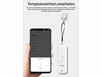 ; Temperatur- & Luftfeuchtigkeits-Sensor mit Bluetooth, App und Sprachsteuerung Temperatur- & Luftfeuchtigkeits-Sensor mit Bluetooth, App und Sprachsteuerung Temperatur- & Luftfeuchtigkeits-Sensor mit Bluetooth, App und Sprachsteuerung 