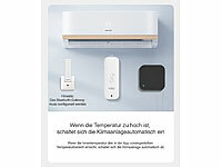 ; Temperatur- & Luftfeuchtigkeits-Sensor mit Bluetooth, App und Sprachsteuerung Temperatur- & Luftfeuchtigkeits-Sensor mit Bluetooth, App und Sprachsteuerung Temperatur- & Luftfeuchtigkeits-Sensor mit Bluetooth, App und Sprachsteuerung 