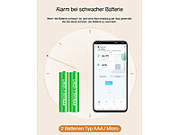 ; Temperatur- & Luftfeuchtigkeits-Sensor mit Bluetooth, App und Sprachsteuerung Temperatur- & Luftfeuchtigkeits-Sensor mit Bluetooth, App und Sprachsteuerung Temperatur- & Luftfeuchtigkeits-Sensor mit Bluetooth, App und Sprachsteuerung 