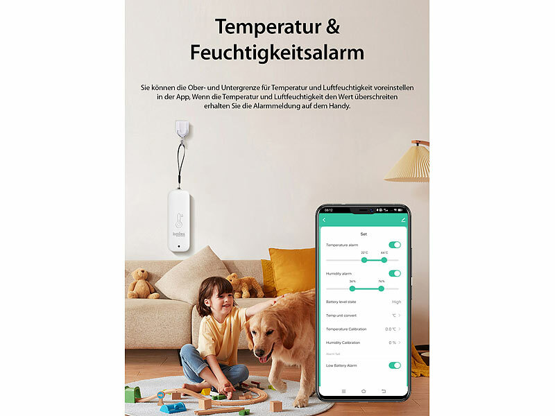 ; WLAN-Temperatur- & Luftfeuchtigkeits-Sensoren mit App-Auswertungen WLAN-Temperatur- & Luftfeuchtigkeits-Sensoren mit App-Auswertungen WLAN-Temperatur- & Luftfeuchtigkeits-Sensoren mit App-Auswertungen 