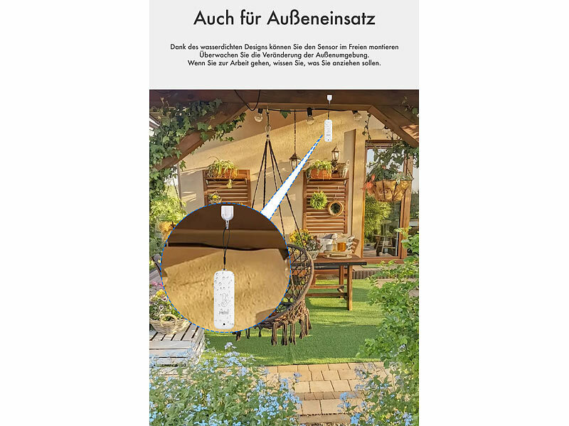 ; WLAN-Temperatur- & Luftfeuchtigkeits-Sensoren mit App-Auswertungen WLAN-Temperatur- & Luftfeuchtigkeits-Sensoren mit App-Auswertungen WLAN-Temperatur- & Luftfeuchtigkeits-Sensoren mit App-Auswertungen 