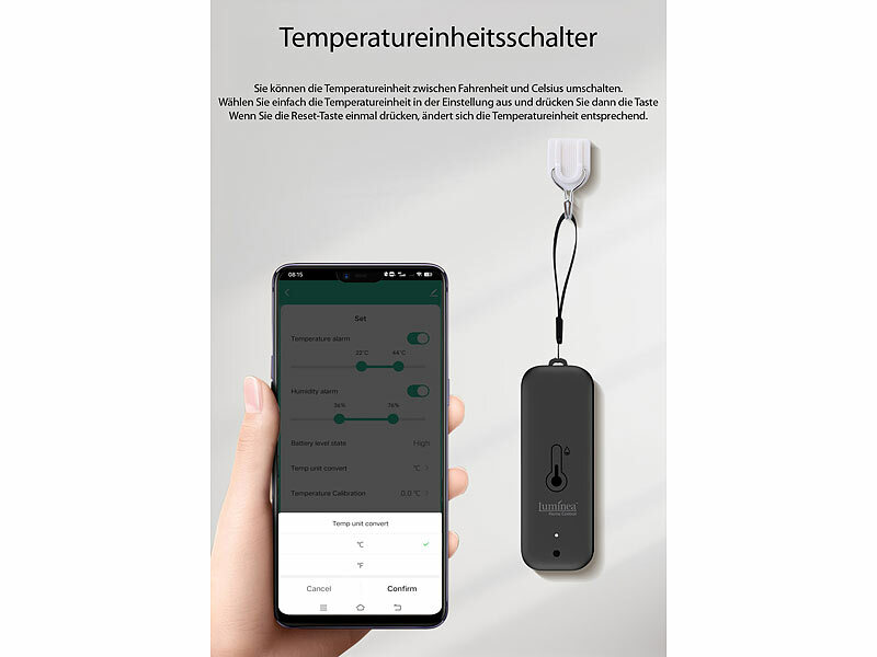 ; WLAN-Temperatur- & Luftfeuchtigkeits-Sensoren mit App-Auswertungen WLAN-Temperatur- & Luftfeuchtigkeits-Sensoren mit App-Auswertungen WLAN-Temperatur- & Luftfeuchtigkeits-Sensoren mit App-Auswertungen 