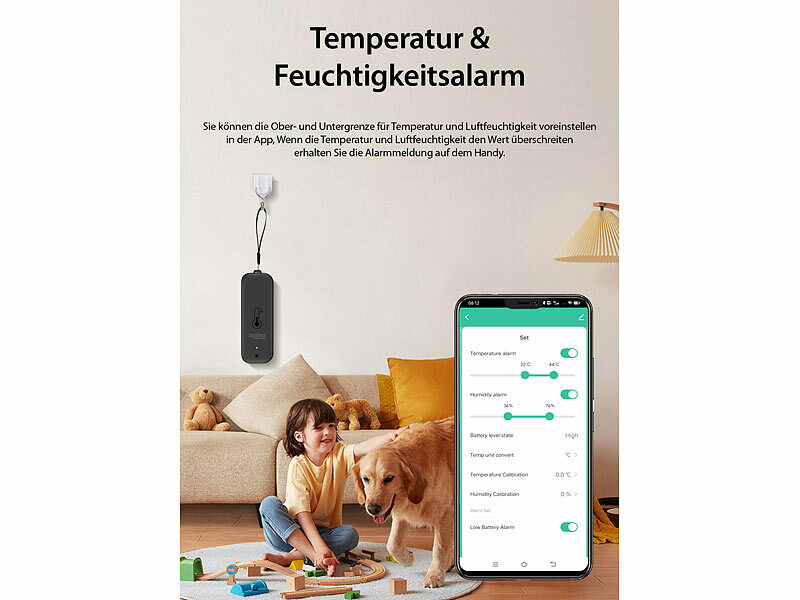 ; WLAN-Temperatur- & Luftfeuchtigkeits-Sensoren mit App-Auswertungen WLAN-Temperatur- & Luftfeuchtigkeits-Sensoren mit App-Auswertungen WLAN-Temperatur- & Luftfeuchtigkeits-Sensoren mit App-Auswertungen 