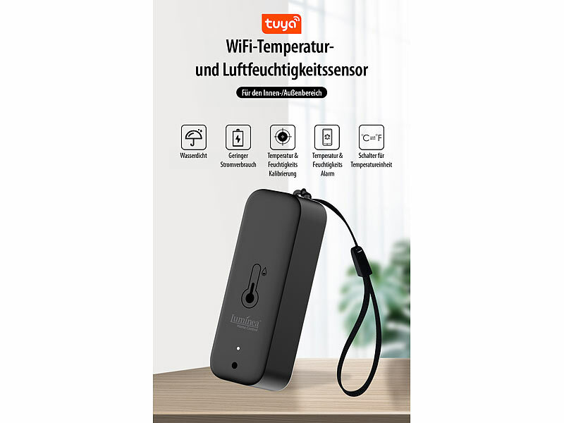 ; WLAN-Temperatur- & Luftfeuchtigkeits-Sensoren mit App-Auswertungen WLAN-Temperatur- & Luftfeuchtigkeits-Sensoren mit App-Auswertungen WLAN-Temperatur- & Luftfeuchtigkeits-Sensoren mit App-Auswertungen 