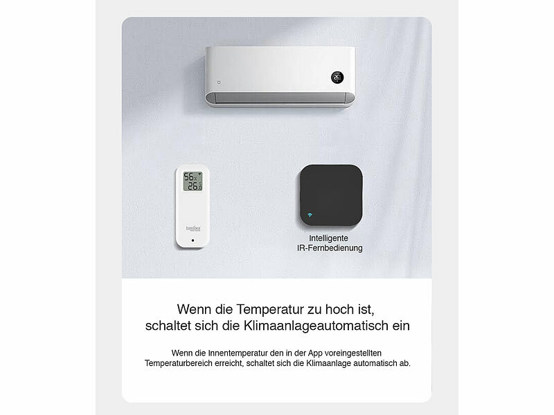 ; WLAN-Temperatur- & Luftfeuchtigkeits-Sensoren mit App-Auswertungen WLAN-Temperatur- & Luftfeuchtigkeits-Sensoren mit App-Auswertungen WLAN-Temperatur- & Luftfeuchtigkeits-Sensoren mit App-Auswertungen 