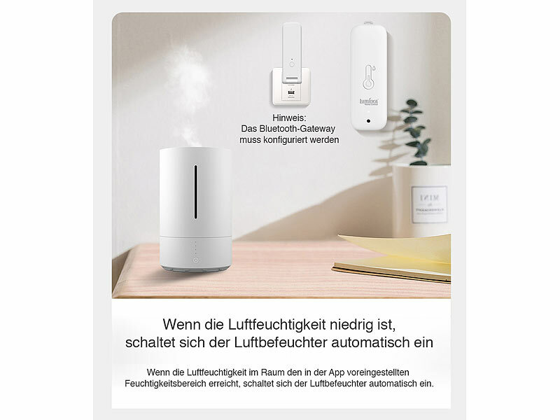 ; Temperatur- & Luftfeuchtigkeits-Sensor mit Bluetooth, App und Sprachsteuerung Temperatur- & Luftfeuchtigkeits-Sensor mit Bluetooth, App und Sprachsteuerung Temperatur- & Luftfeuchtigkeits-Sensor mit Bluetooth, App und Sprachsteuerung 